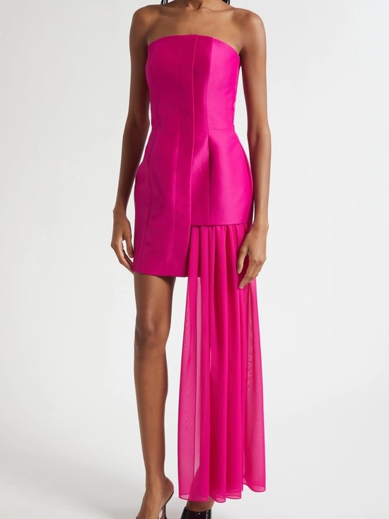 Israella Kobla Dresses & Skirts - Israella Kobla Women's Siti Strapless Mini Dress Size 4 in Magenta Pink Gown